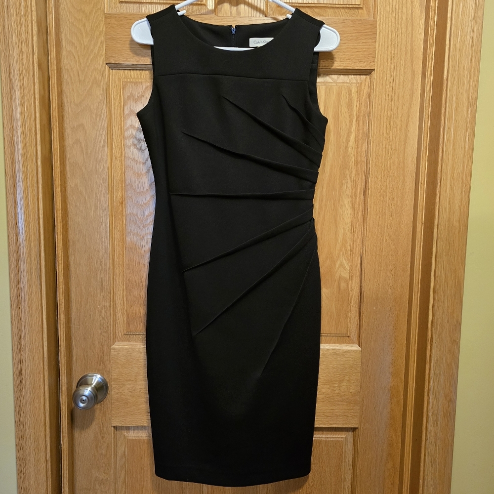 Elegant Black Sleeveless Dress, Calvin Klein, Size 4
